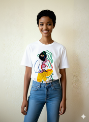 Abstract Appliqué Art T-Shirt