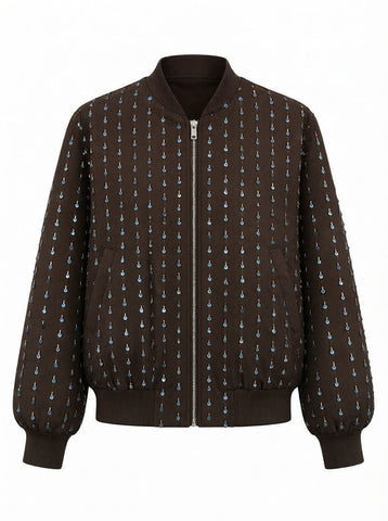 Radiant Sequin Bomber Jacket