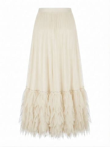 Unstoppable Pleated Mesh Maxi Skirt