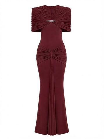 Radiant Pleated Mermaid Maxi Dress