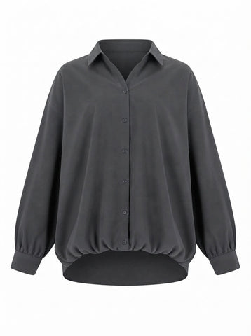Grounded Oversized Cotton Blouse