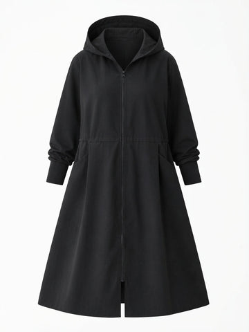 Grounded Hooded Oversized Trench