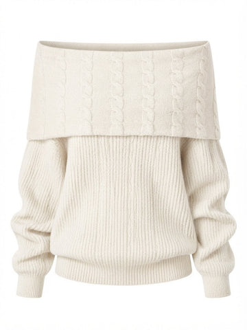 Grounded Knit Off-Shoulder Pullover