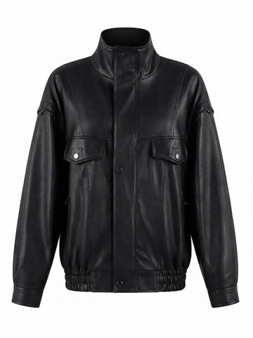 Audacious Oversized Faux Leather Jacket