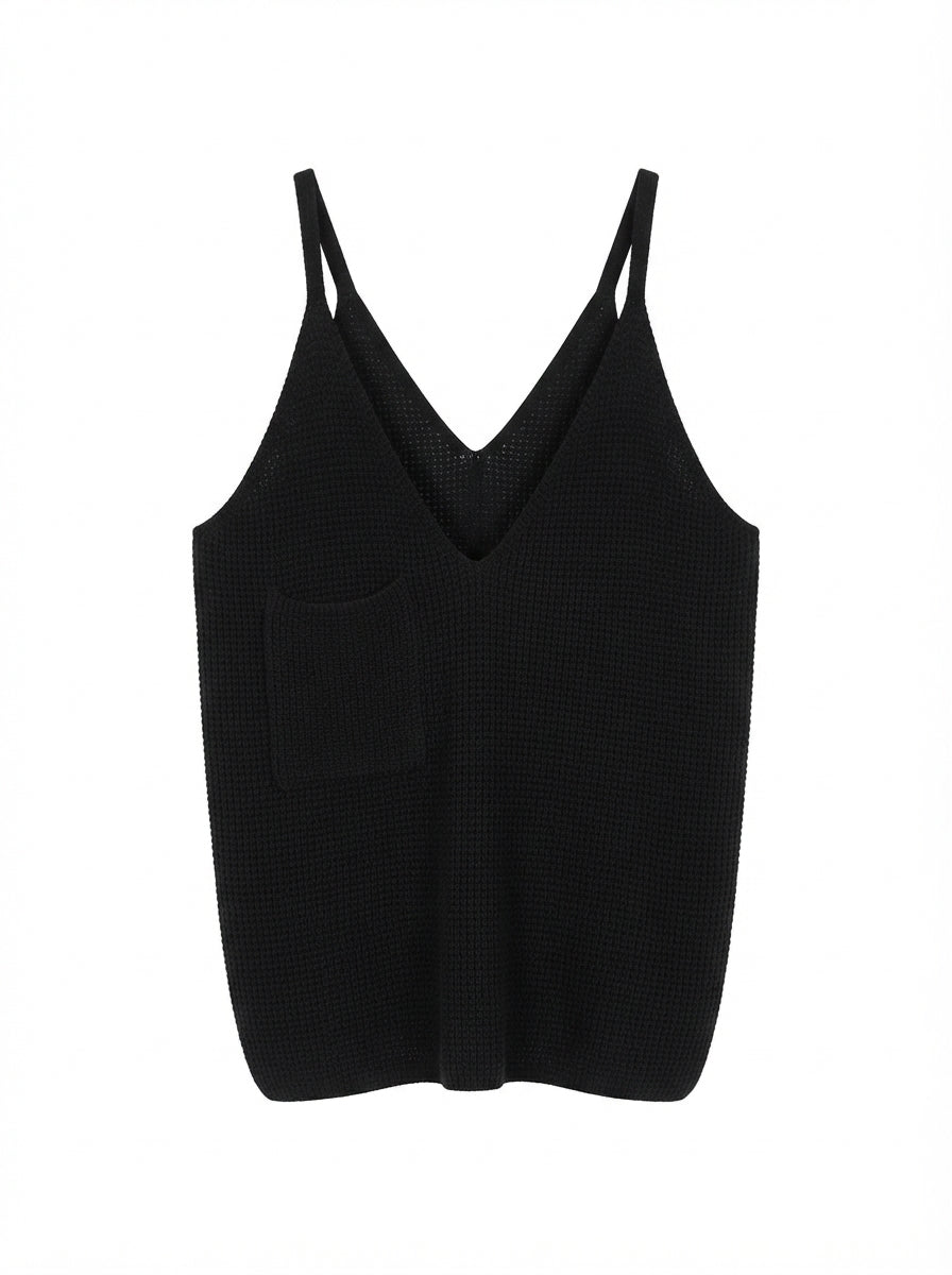 Grounded Knitted V-Neck Vest