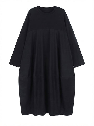 Grounded Green Loose Midi Dress