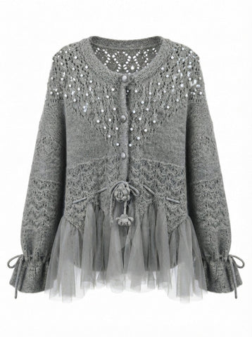 Radiant Pearl Knit Cardigan