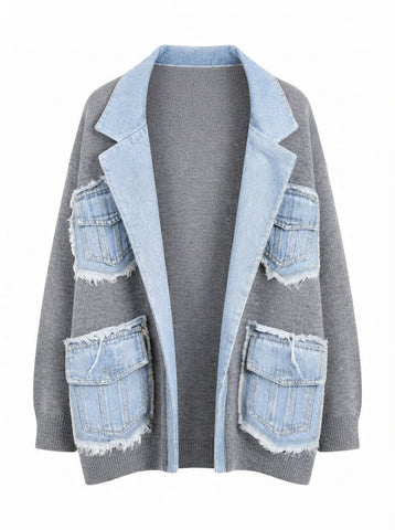Untamed Denim Patchwork Cardigan