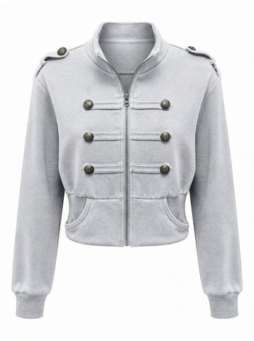 Audacious Cropped Epaulet Jacket