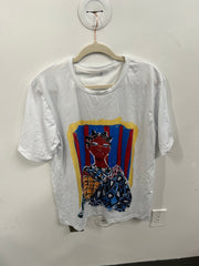 Abstract Portrait Graphic Oversized T-Shirt