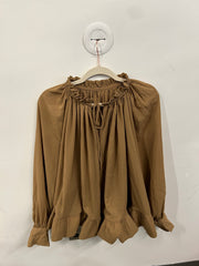 Bohemian Gathered Ruffle Blouse