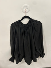 Romantic Tie-Neck Peasant Blouse