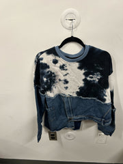 Reconstructed Tie-Dye & Denim Sweatshirt