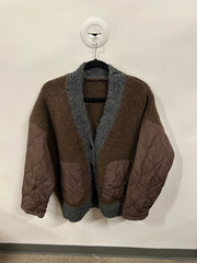 Mixed-Media Knit & Quilted Jacket