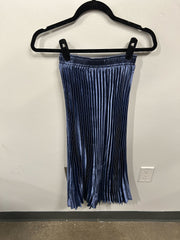 The Zenith Pleated Velvet Midi Skirt