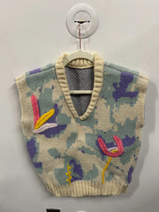 Abstract Garden Knit Vest