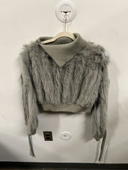 The Fara Textured Funnel-Neck Sweater