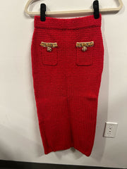 Crimson Tweed Gilded Trim Suit Set