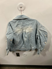 Pearl & Stud Embellished Denim Jacket