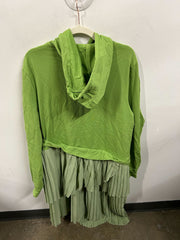 Chartreuse & Sage Pleated Set