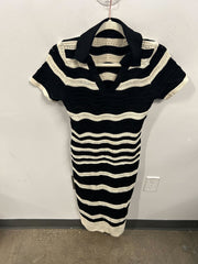 Onda Textured-Knit Striped Dress