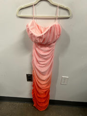 Sunset Ombre Ruched Tube Dress