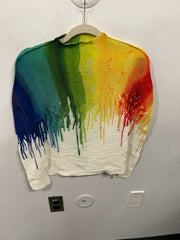 Chromatic Drip Pleated Knit Set