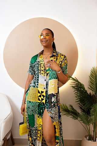 Nwada Silk Ankara Kaftan