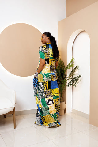 Nwada Silk Ankara Kaftan