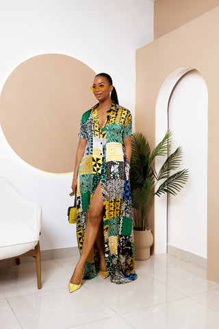 Nwada Silk Ankara Kaftan