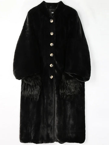 Vibrant Oversized Faux Fur Coat