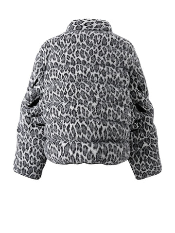 Fierce Leopard Hollow Out Parka