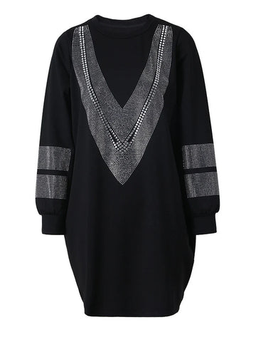 Radiant Rhinestone Oversized Dress