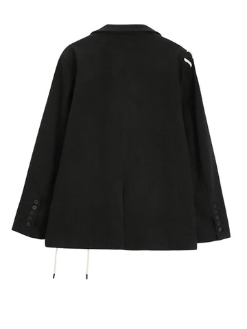 Audacious Drawstring Loose Fit Blazer