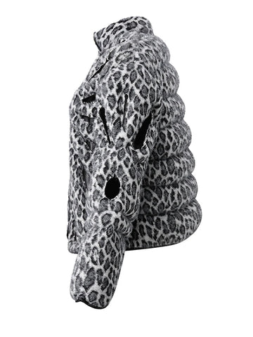 Fierce Leopard Hollow Out Parka