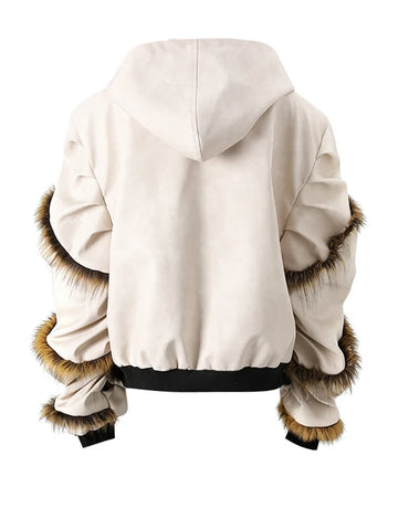 Wild Heart Pleated Faux Fur Jacket