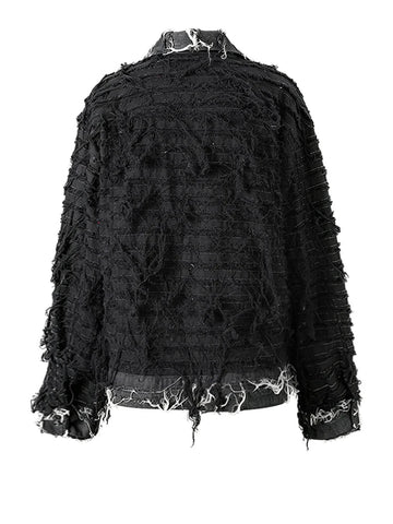 Fierce Distressed Tassel Denim Jacket