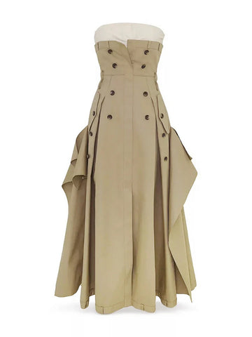 Audacious Strapless Belted Maxi Dress