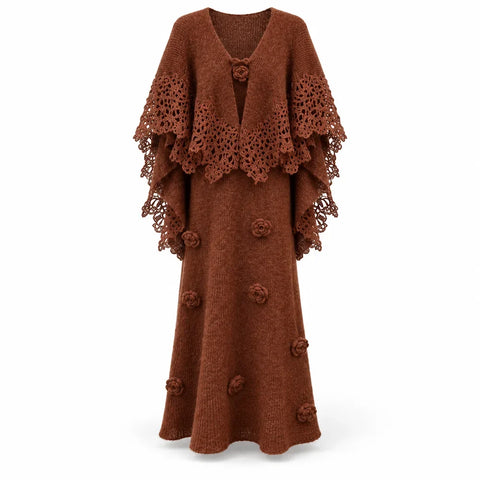 Radiant Crochet Floral Two-Piece Set