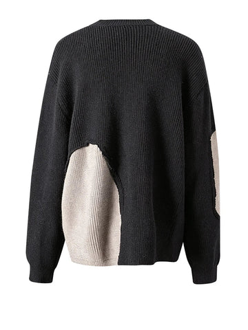 Unique Color Block Knit Sweater