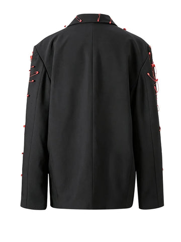 Audacious Pin Embellished Blazer