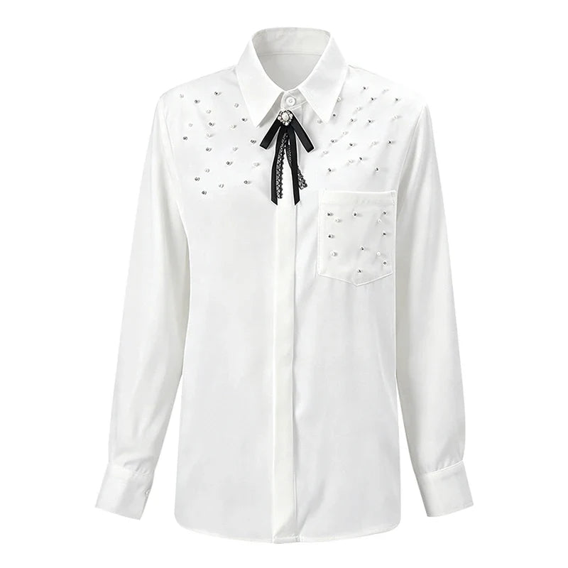 Elegant Pearl Embellished Blouse