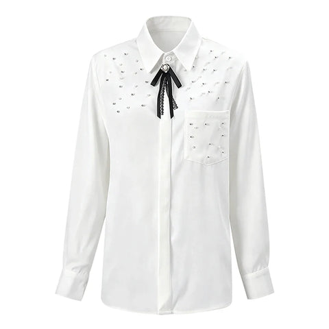 Elegant Pearl Embellished Blouse