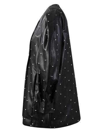 Audacious Dot PU Leather Jacket