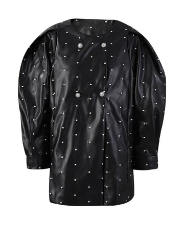 Audacious Dot PU Leather Jacket