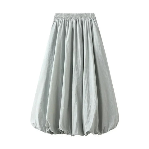 Graceful High Waist Midi Skirt