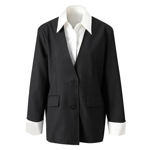 Elegant Color-Block Blazer