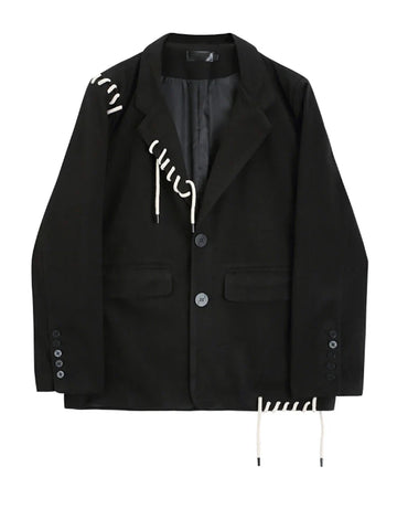 Audacious Drawstring Loose Fit Blazer