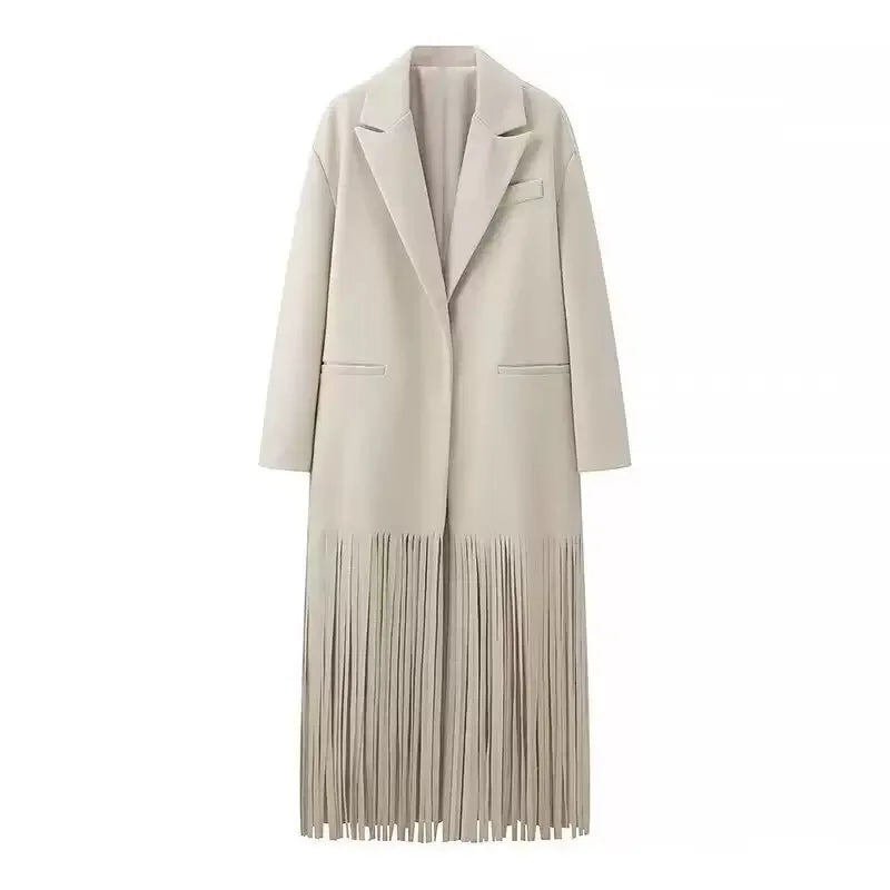 Free Spirit Tassel Longline Coat
