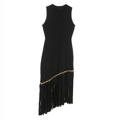 Vivacious Knitted Tassel Maxi Dress